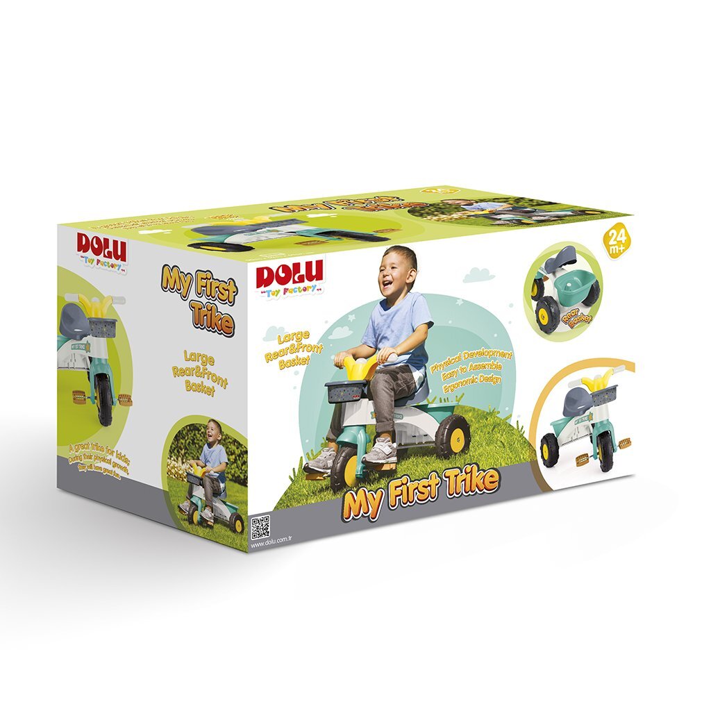 Dolu Driewieler 70X47X70 Cm Groen/Geel/Wit/Grijs