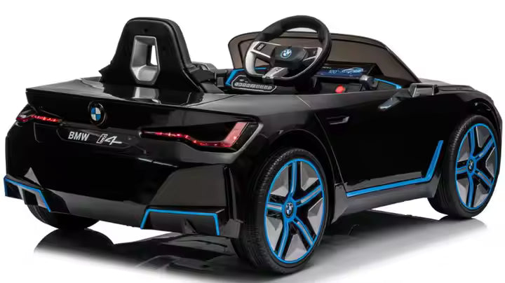 Elektrische Kinderauto 12V – BMW i4 Speelgoedauto | Zwart