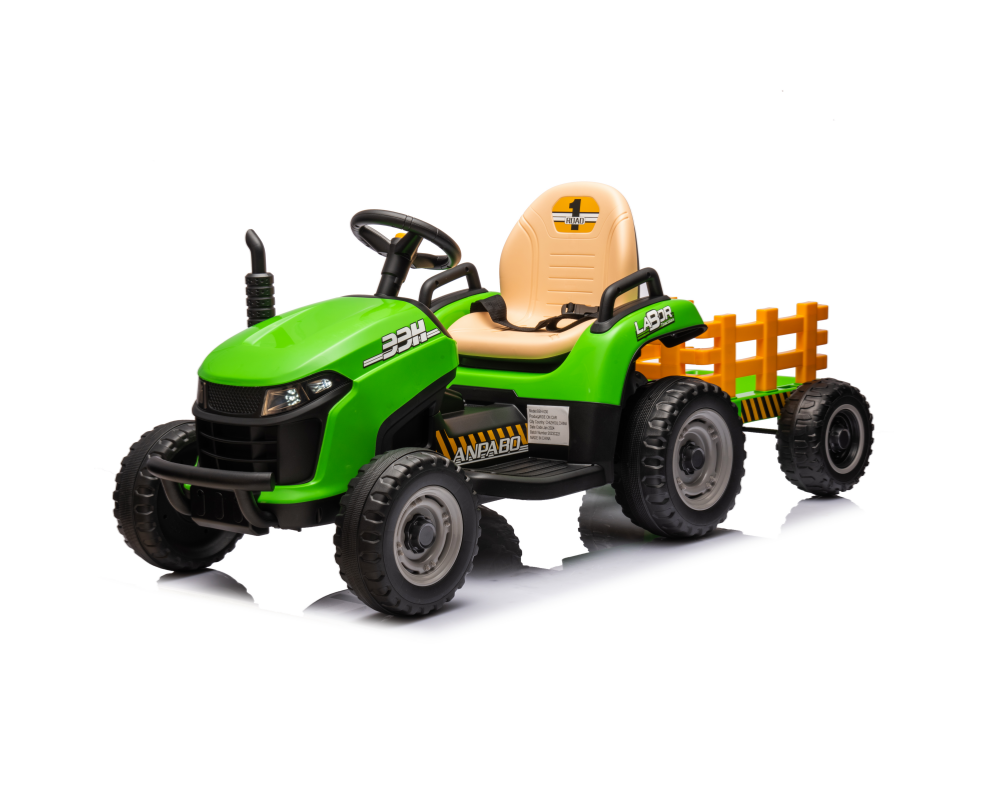 Elektrische Kindertractor 12V – E-Farm Speelgoedtractor | Groen