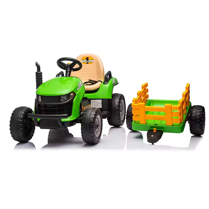 Elektrische Kindertractor 12V – E-Farm Speelgoedtractor | Groen