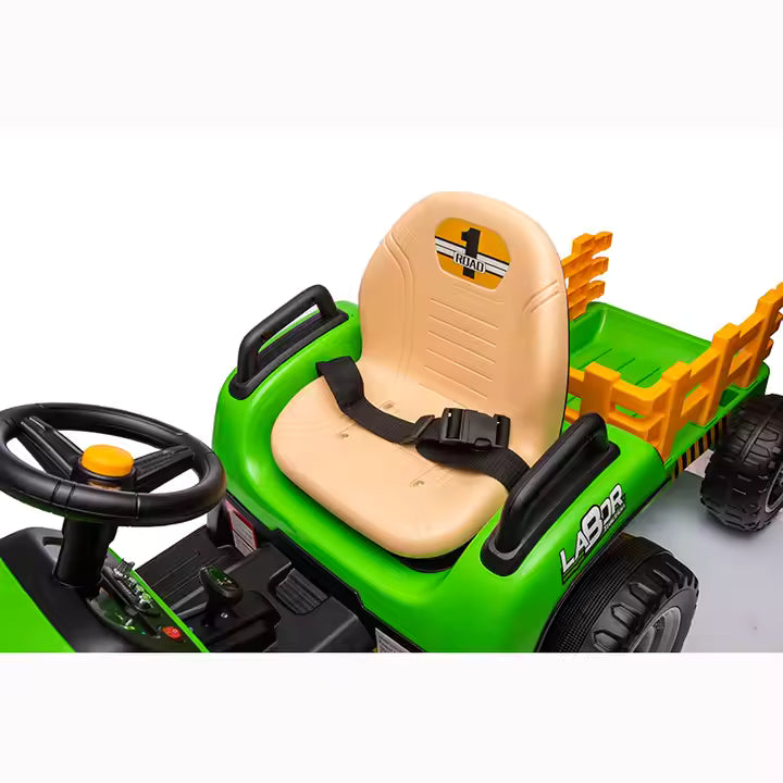 Elektrische Kindertractor 12V – E-Farm Speelgoedtractor | Groen