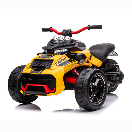 Elektrische KinderTrike 12V – E-Tank Speelgoedtrike | Geel