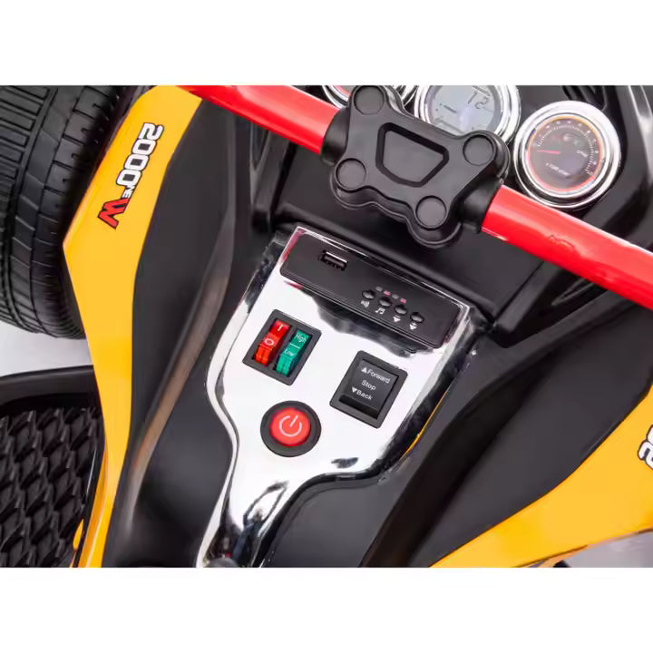 Elektrische KinderTrike 12V – E-Tank Speelgoedtrike | Geel