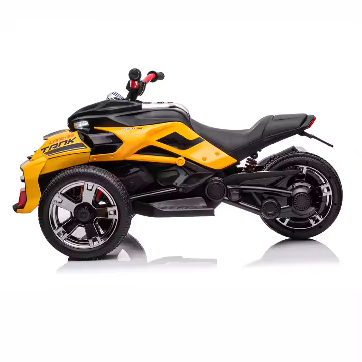 Elektrische KinderTrike 12V – E-Tank Speelgoedtrike | Geel