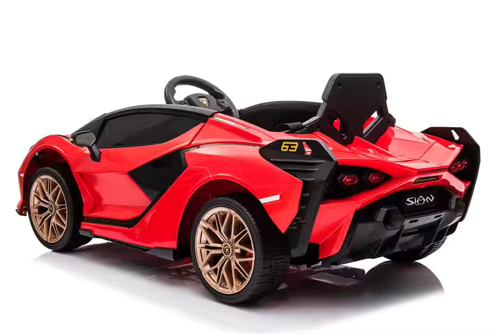 Elektrische Kinderauto 12V – Lamborghini Sian Speelgoedauto | Rood