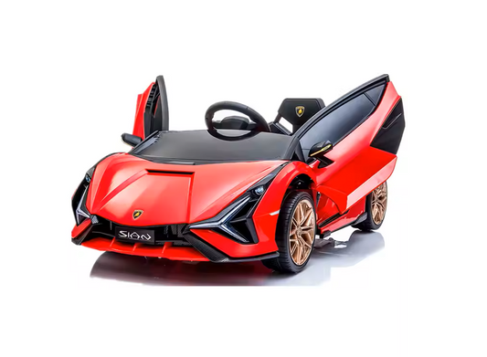 Elektrische Kinderauto 12V – Lamborghini Sian Speelgoedauto | Rood