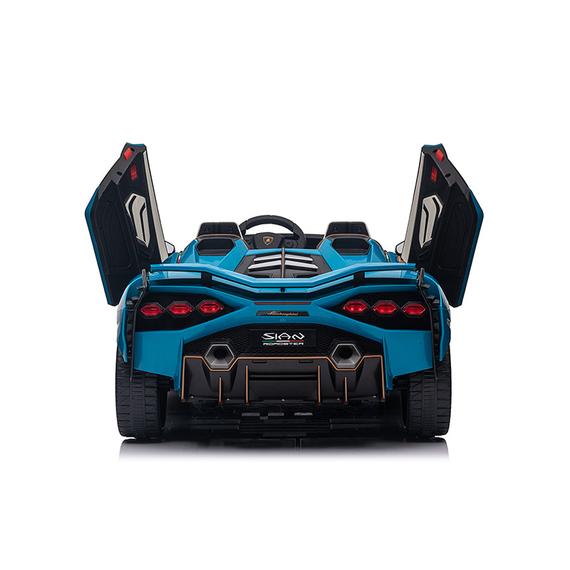 Elektrische Kinderauto 24V – Lamborghini Sian 'Duo' Speelgoedauto | Blauw