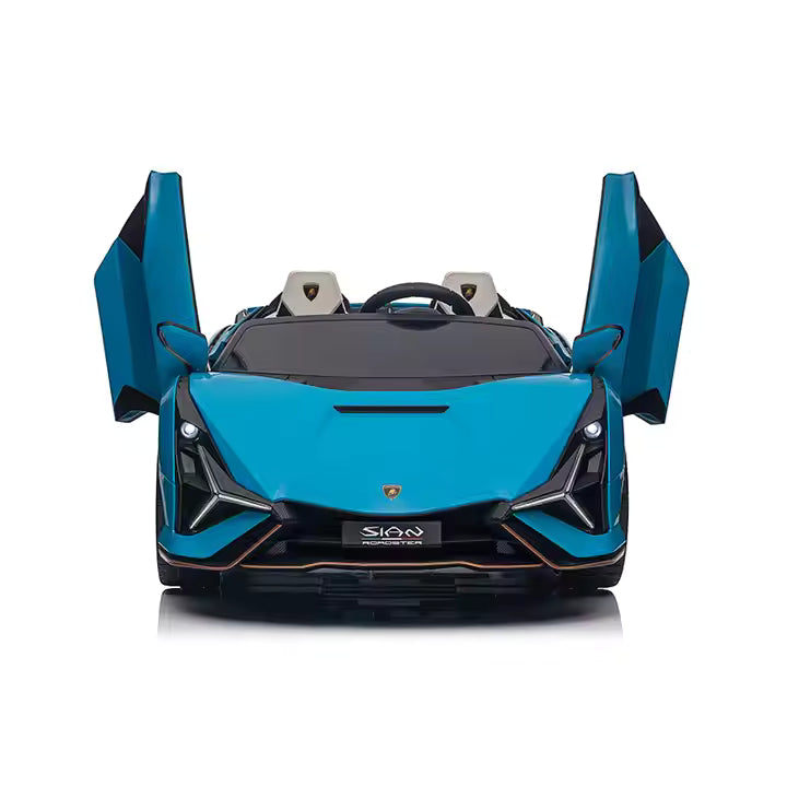 Elektrische Kinderauto 24V – Lamborghini Sian 'Duo' Speelgoedauto | Blauw