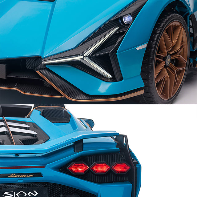 Elektrische Kinderauto 24V – Lamborghini Sian 'Duo' Speelgoedauto | Blauw