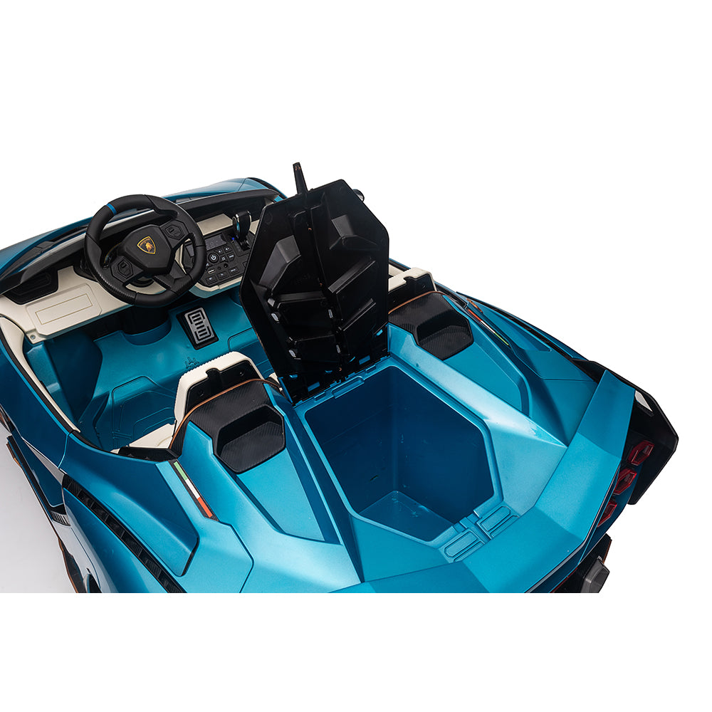 Elektrische Kinderauto 24V – Lamborghini Sian 'Duo' Speelgoedauto | Blauw