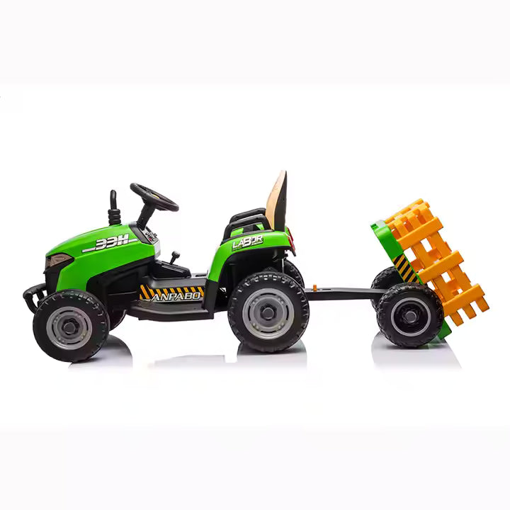 Elektrische Kindertractor 12V –  E-Farm Speelgoedtractor | Groen