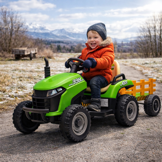 SPEEDYSPARK Elektrische Kindertractor 12V –  E-Farm