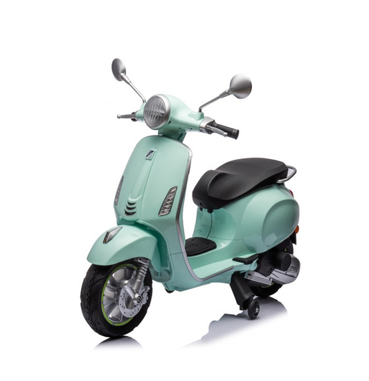 Elektrische Kinderscooter 12V – Vespa Primavera Speelgoedscooter | MintGroen