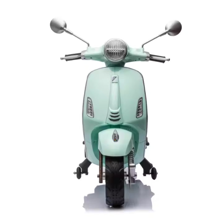 Elektrische Kinderscooter 12V – Vespa Primavera Speelgoedscooter | MintGroen